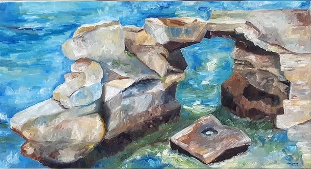 Tulenov's Timeless Arch — oil on canvas by Adriana Ionela Mihai
